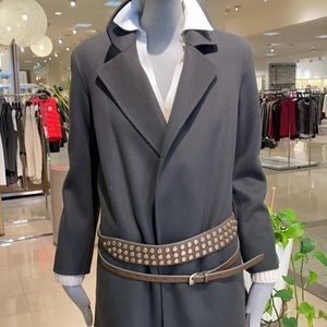 ROLAND PINEAU Leather studded Belt s. Large. NWOT